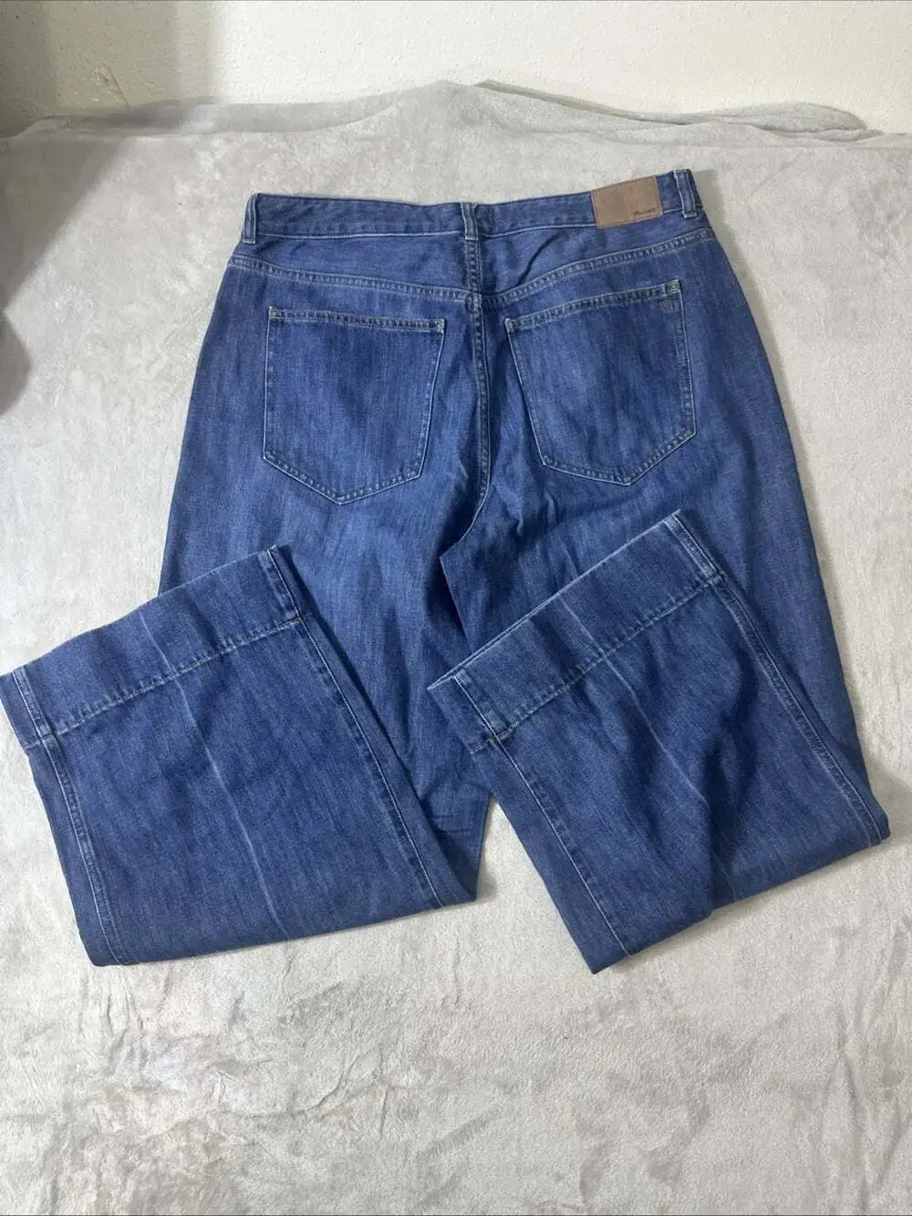 Madewell Superwide Leg Jeans Women’s 14W Dark Wash High Rise Wide Leg